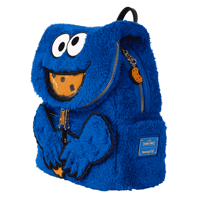 Loungefly Sesame Street Cookie Monster Plush Mini Backpack