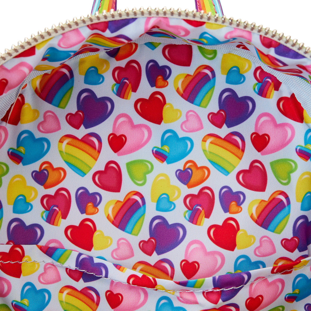 Loungefly Lisa Frank logo heart detachable rainbow bag mini backpack-4
