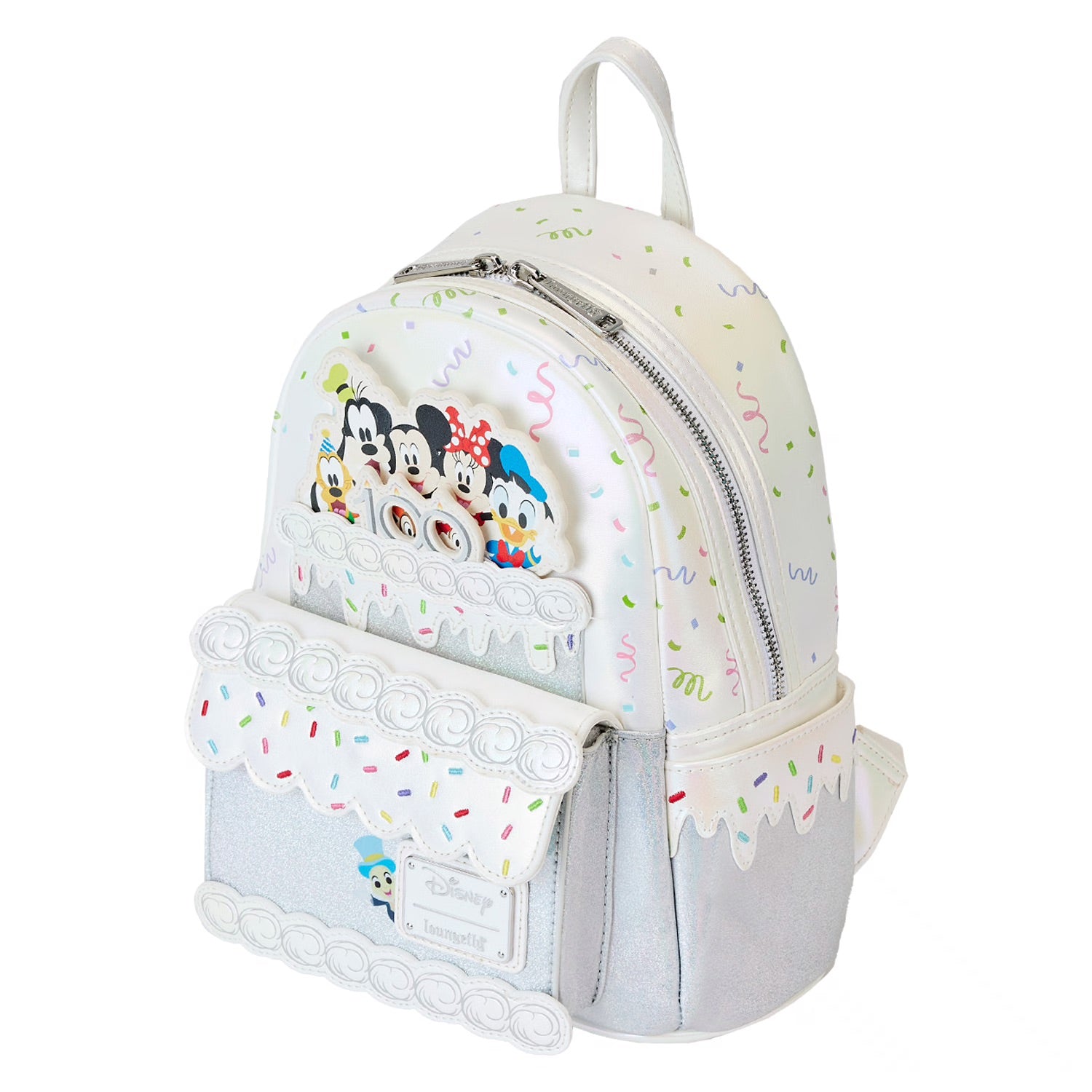 Loungefly Mini Backpack 100 Years Disney Celebration Cake Pattern  White