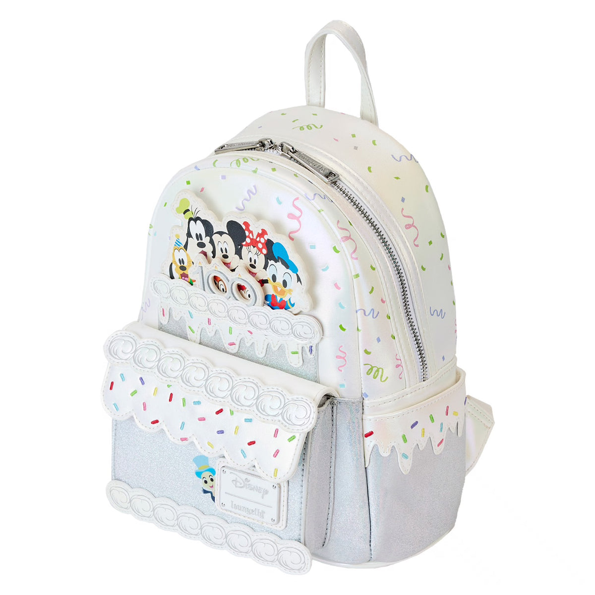 Loungefly Mini Backpack 100 Years Disney Celebration Cake Pattern  White-zoom-5