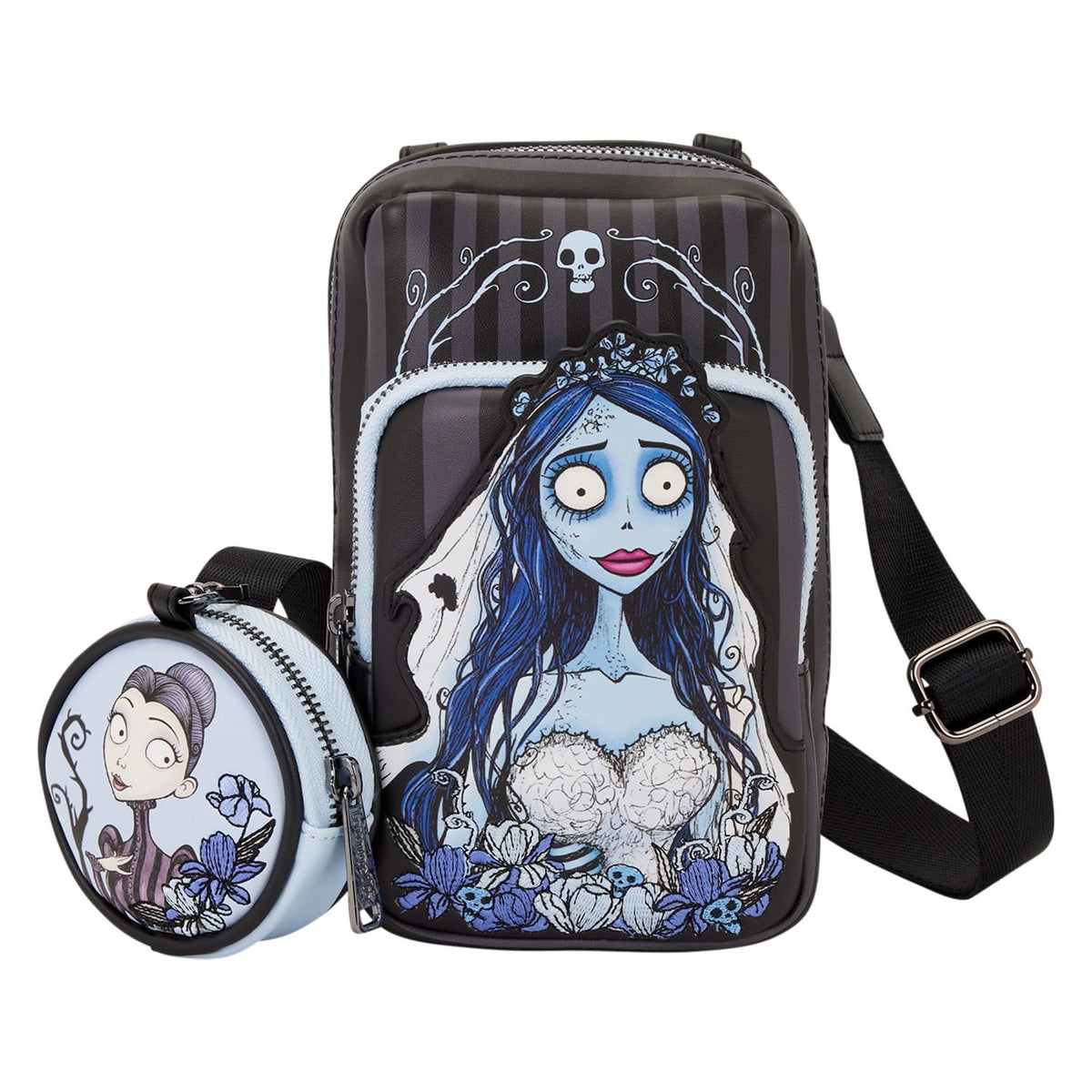 Loungefly Warner Bros Corpse Bride Emily Sling Crossbody Bag with Coin Bag