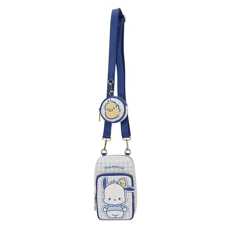 Loungefly Sanrio Pochacco Gingham Cellphone Crossbody Bag with Coin Bag-zoom-1