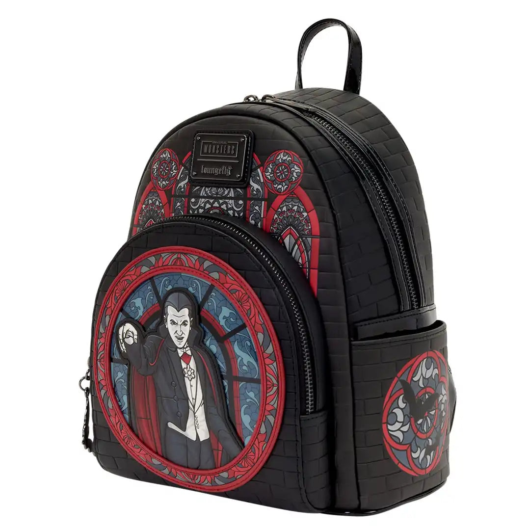 Loungefly Universal Monsters Dracula Stained Glass Mini Backpack