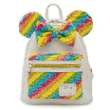 Loungefly Minnie Mouse Rainbow Sequins Mini Backpack