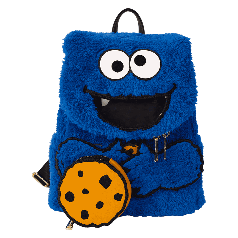 Loungefly Sesame Street Cookie Monster Plush Mini Backpack