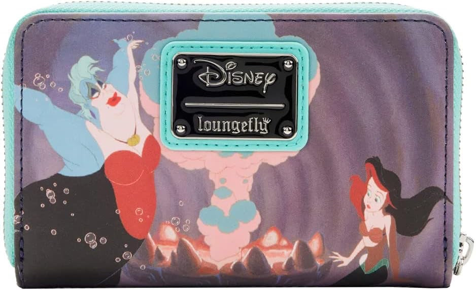 Loungefly Disney The Little Mermaid Princess Scenes Series Zip-Around Wallet-4