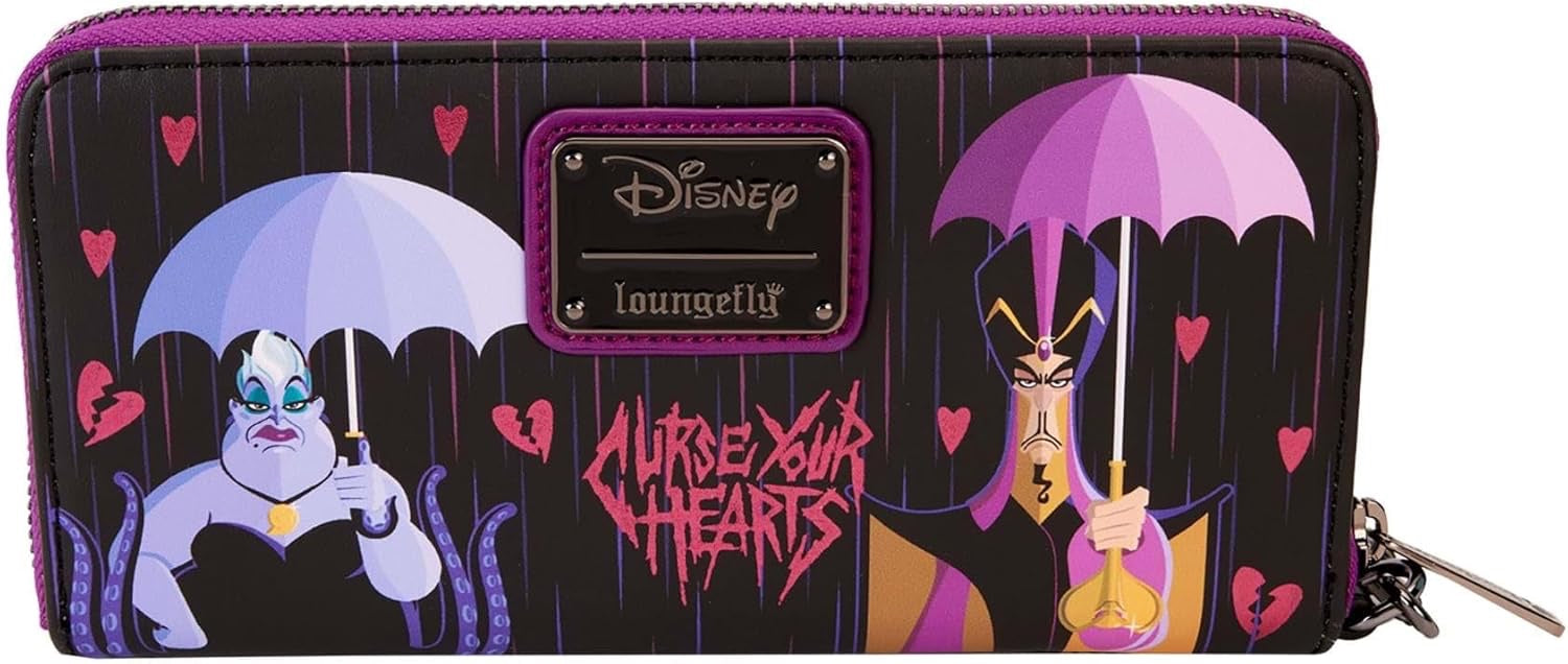 Loungefly Disney Villains Curse Your Hearts Zip-Around Wristlet Wallet-zoom-3