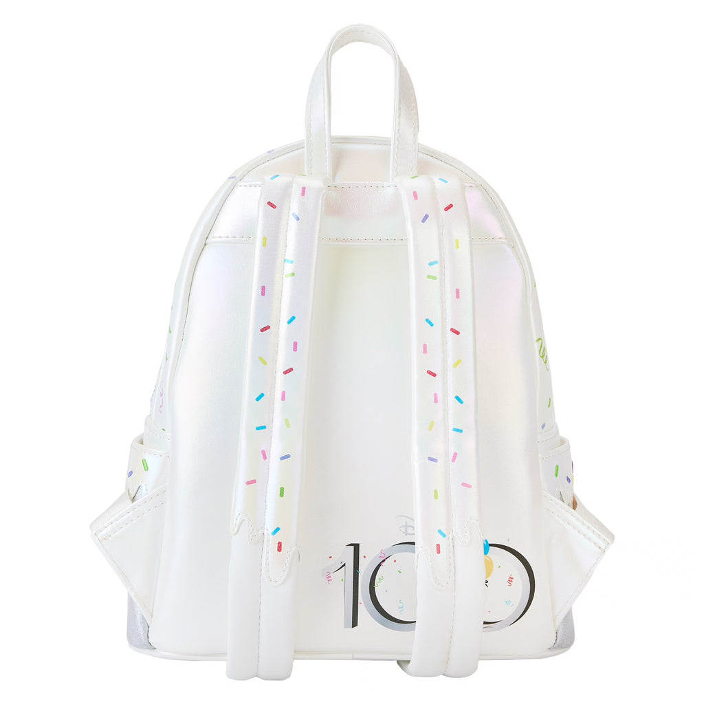 Loungefly Mini Backpack 100 Years Disney Celebration Cake Pattern  White