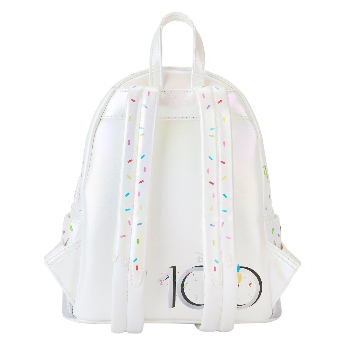 Loungefly Mini Backpack 100 Years Disney Celebration Cake Pattern  White-4