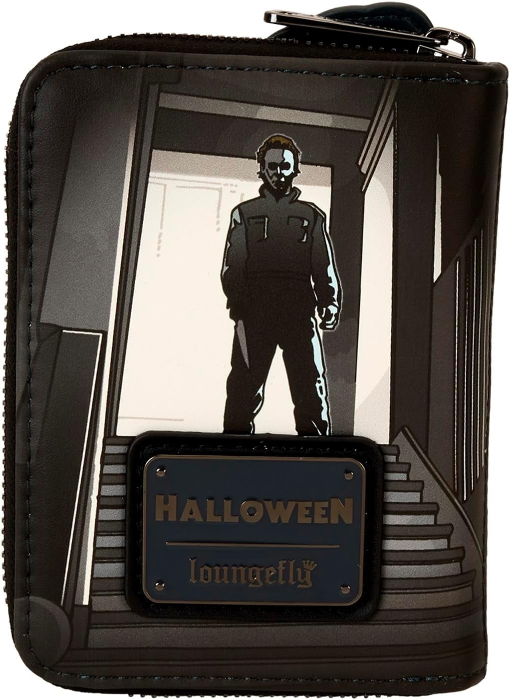 Loungefly Compass International Halloween Michael Myers Jack-O'-Lantern Glow Zip Around Wallet-zoom-3