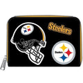 Loungefly NFL Pittsburg Steelers Patches Zip-Around Wallet