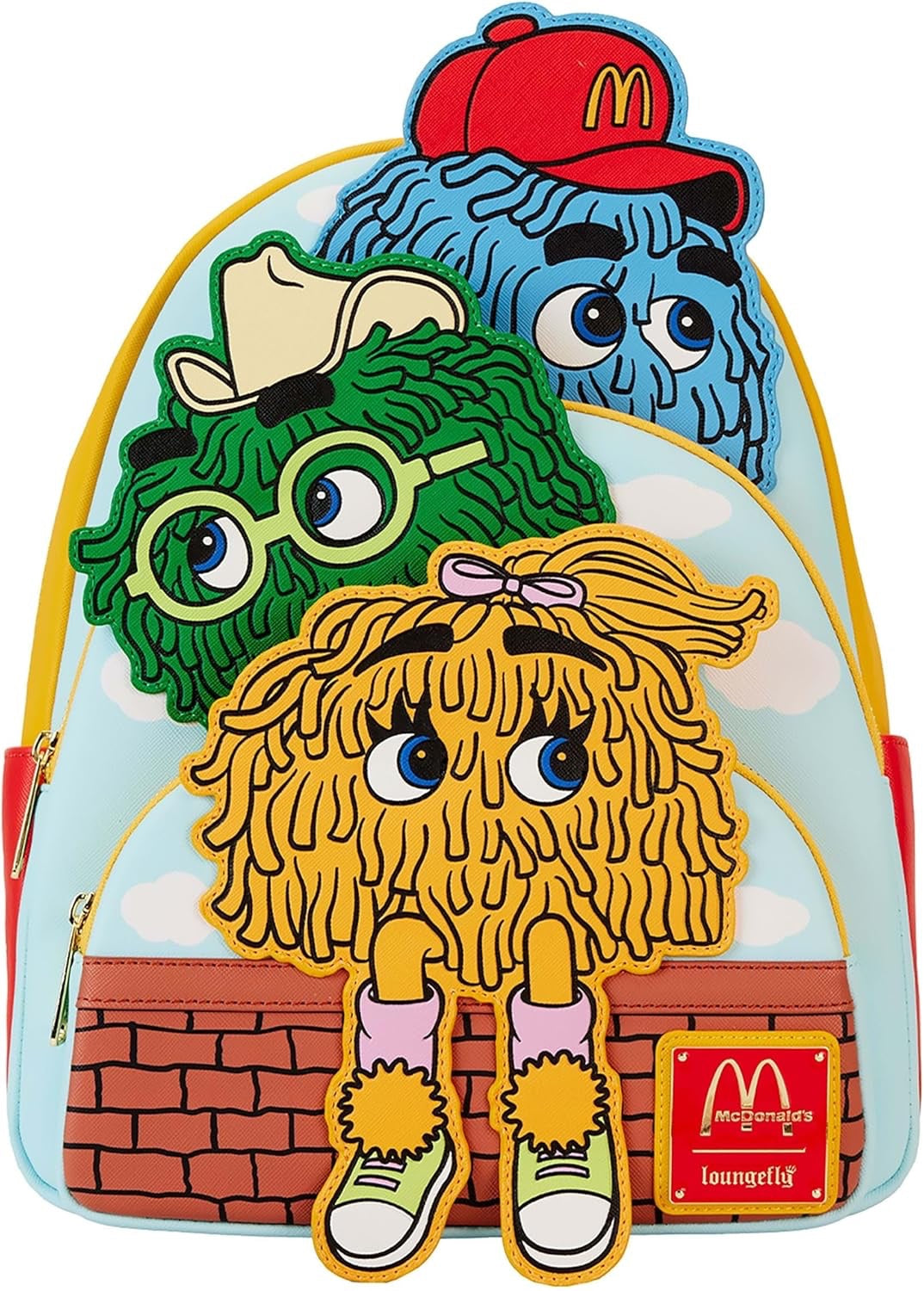 Loungefly McDonald's Triple Pocket Fry Guys Mini Backpack-zoom-1