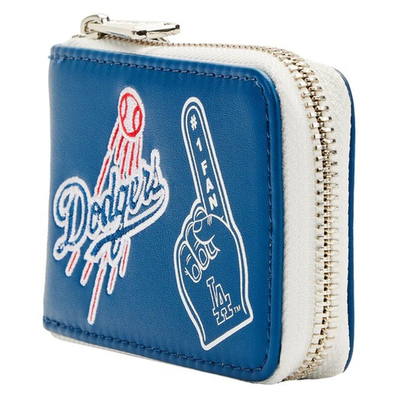Loungefly MLB Los Angeles Dodgers Patches Accordion Zip Around Wallet-zoom-2