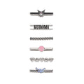 Bio Sanrio Kuromi Character Charms 6-Piece Slide-On Watch Band Set