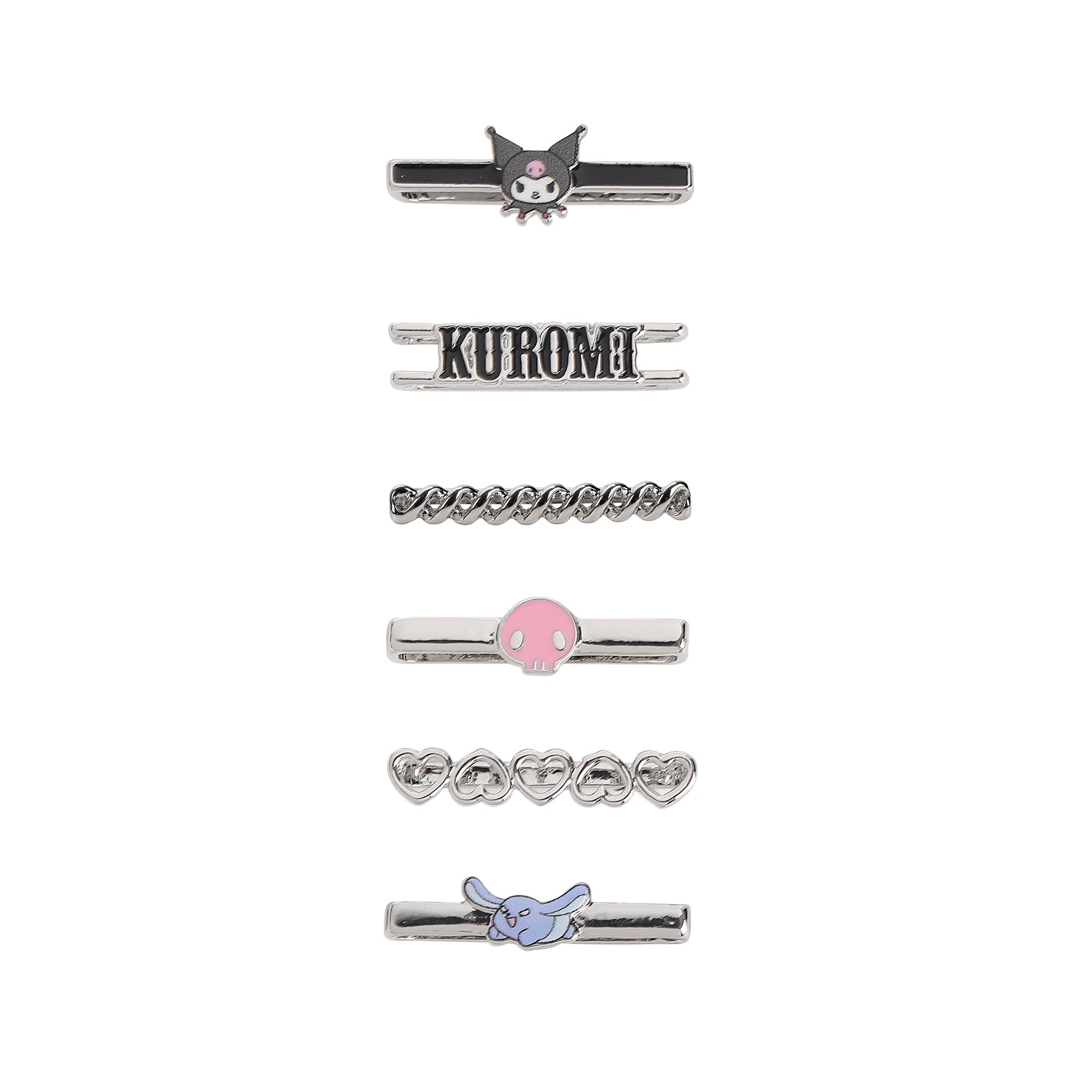 Bio Sanrio Kuromi Character Charms 6-Piece Slide-On Watch Band Set