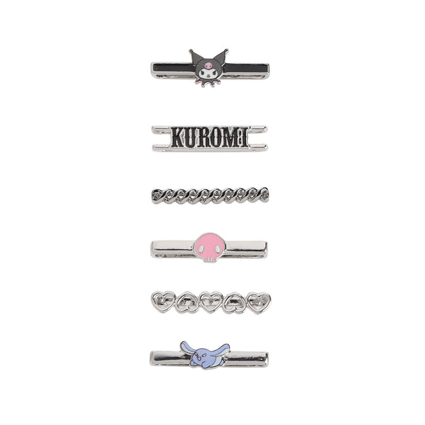 Bio Sanrio Kuromi Character Charms 6-Piece Slide-On Watch Band Set
