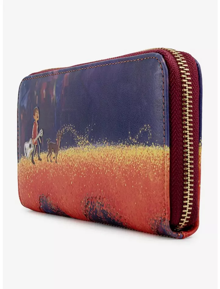 Loungefly Disney Pixar Coco Marigold Bridge Zip Around Wallet-5