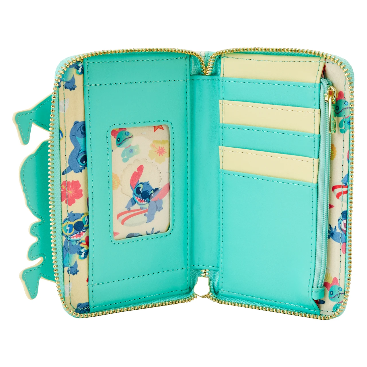 Loungefly Lilo & Stitch Sandcastle Beach Surprise Stitch Zip-Around Wallet