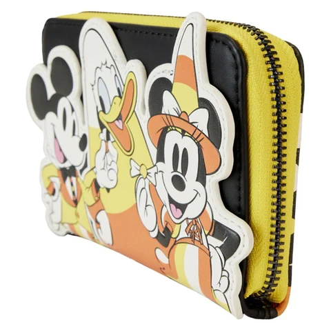 Loungefly Disney Mickey and Friends Candy Corn Zip-Around Wallet
