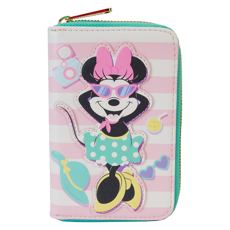 Loungefly Disney Minnie Mouse Vacation Style Poolside Zip-Around Wallet