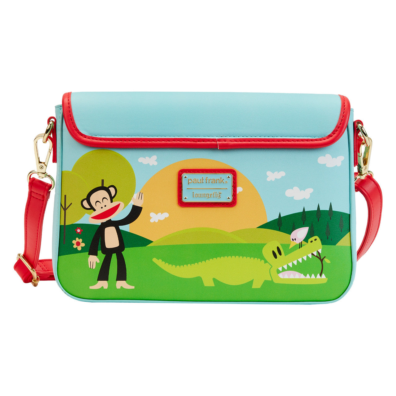 Loungefly Paul Frank Rainbow Group Crossbody Purse-zoom-5
