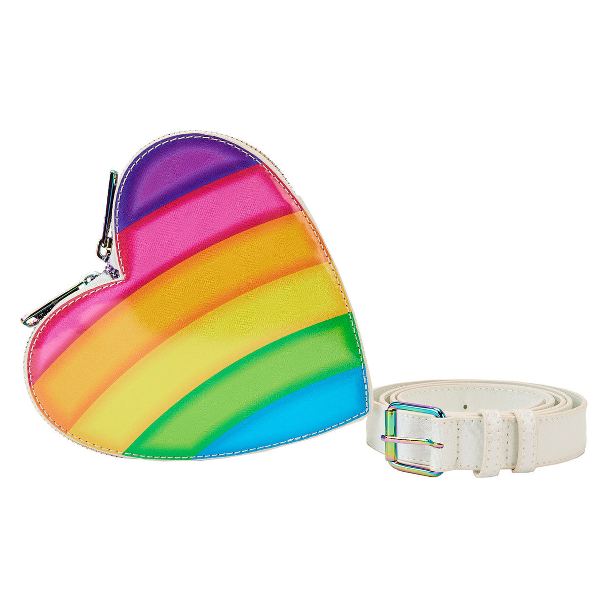 Loungefly Lisa Frank logo heart detachable rainbow bag mini backpack-zoom-6
