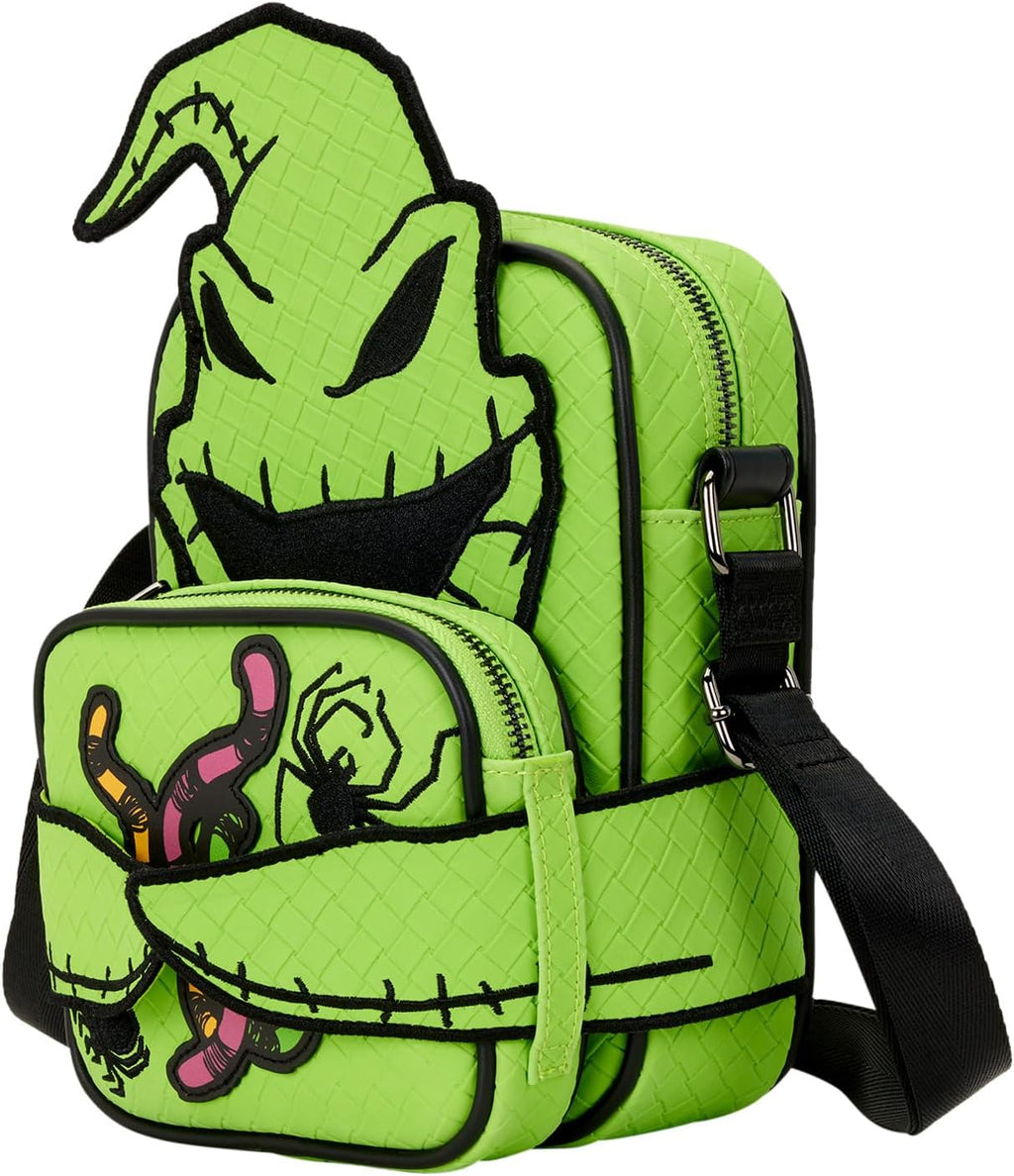 Loungefly Disney The Nightmare Before Christmas Oogie Boogie Glow Crossbuddies Cosplay Crossbody Bag with Coin Bag