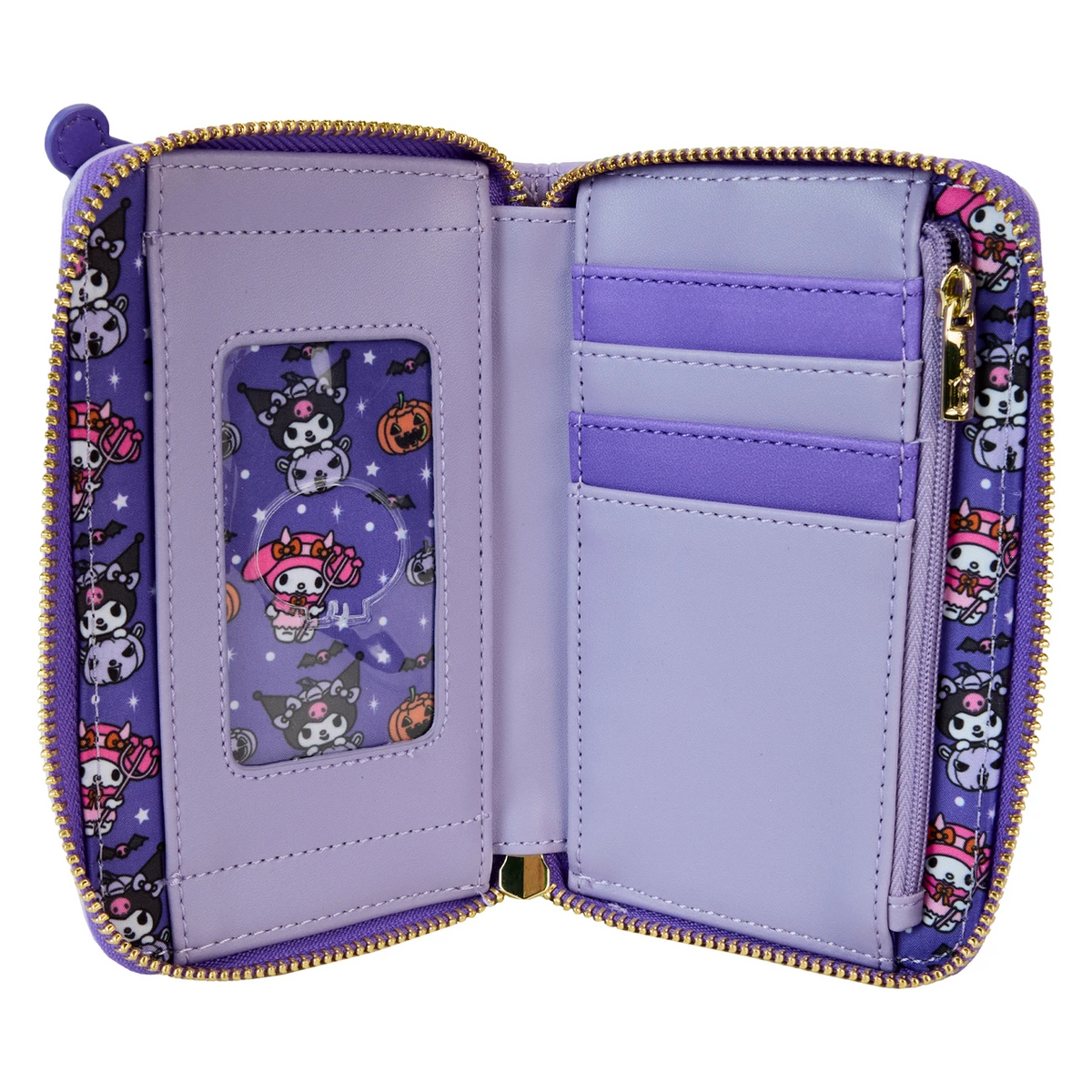 Loungefly Sanrio Kuromi Pumpkin Zip-Around Wallet-4