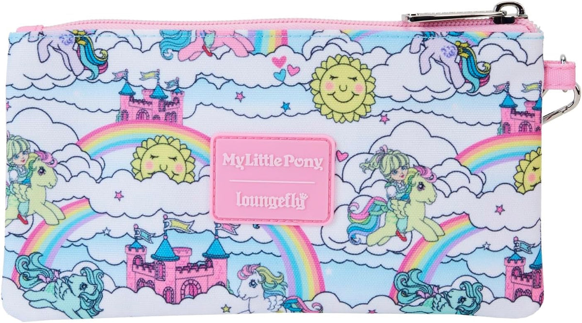 Loungefly Hasbro My Little Pony Sky Scene Allover Print Nylon Wristlet Wallet