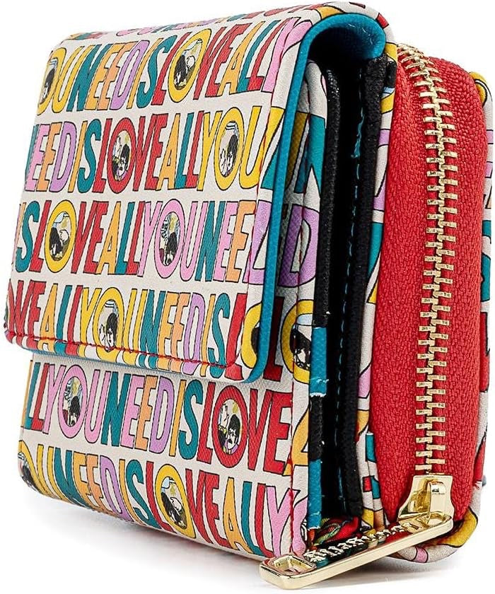 Loungefly The Beatles All You Need is Love Tri-fold Wallet-3