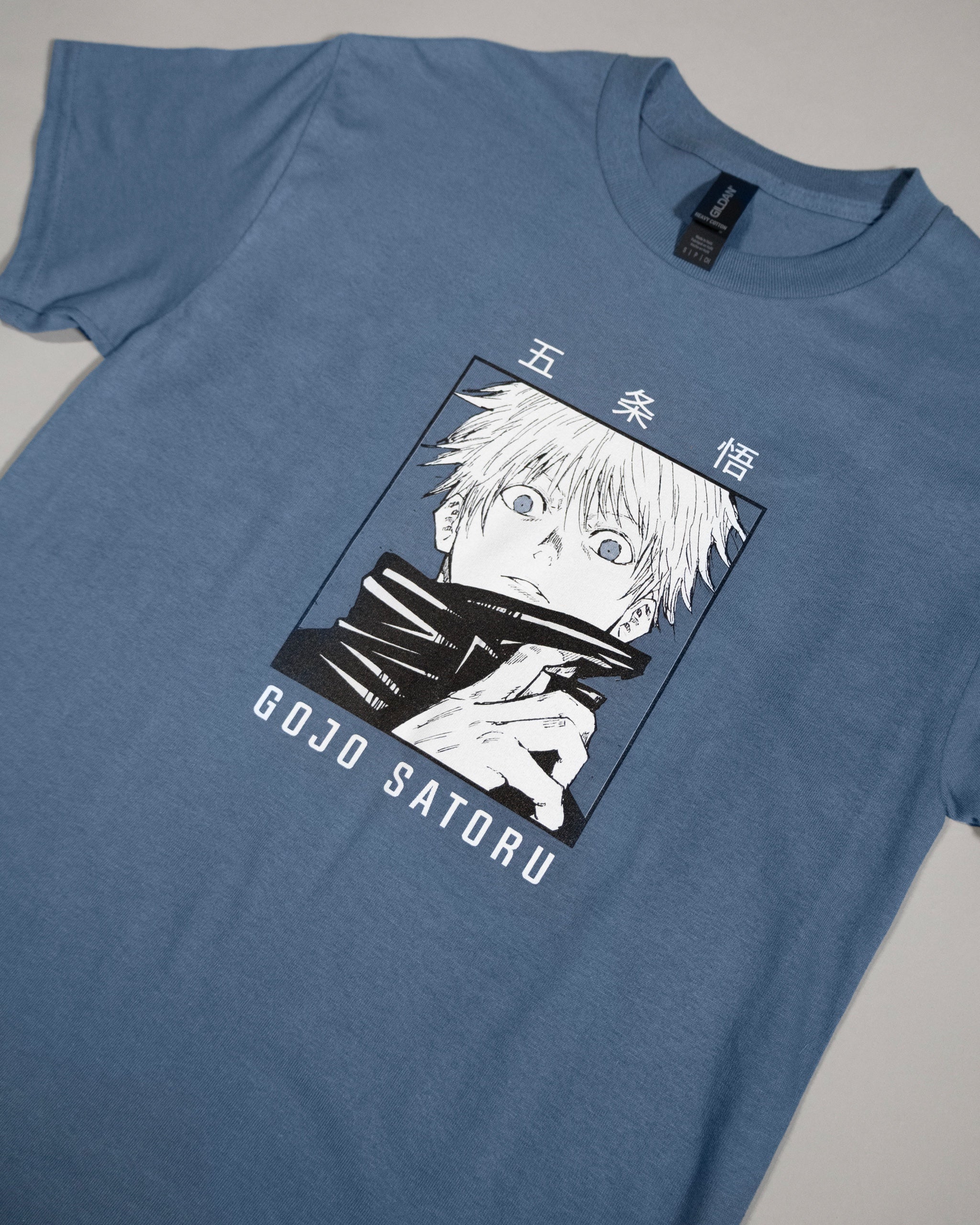 T Shirt CC JJK Gojo manga BLU