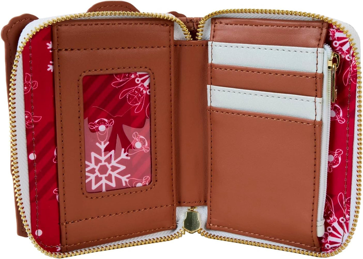 Loungefly Disney Winnie The Pooh & Friends Christmas Greetings Zip Around Wallet