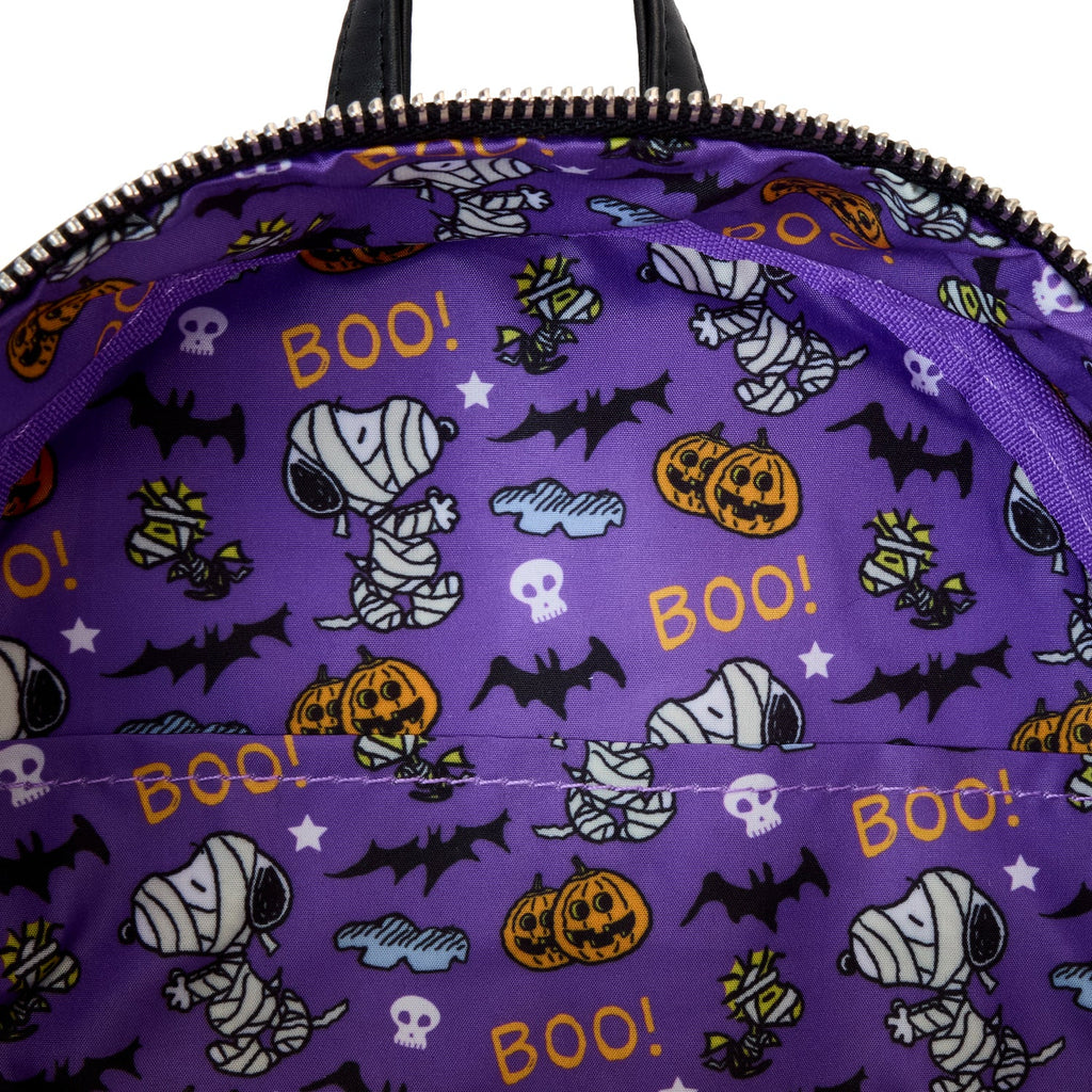 Loungefly Peanuts Snoopy Mummy Glow in the Dark Mini Backpack