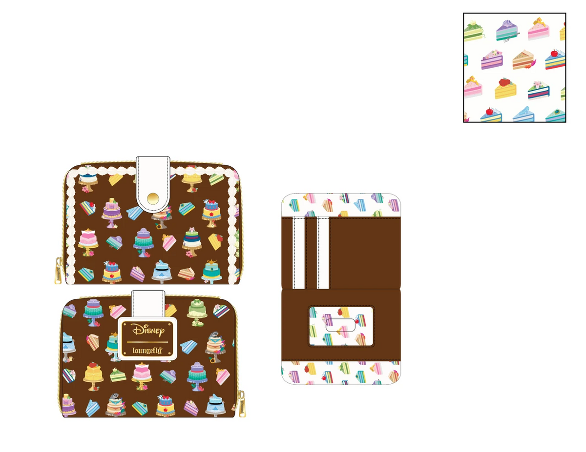 Loungefly Disney Princess Cakes Zip-Around Wallet