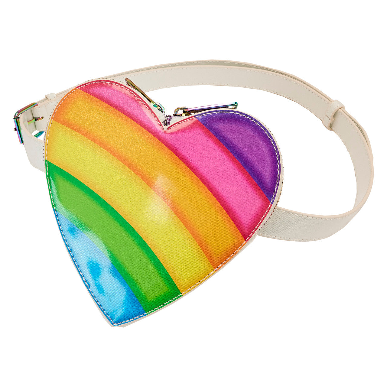 Loungefly Lisa Frank logo heart detachable rainbow bag mini backpack-zoom-8