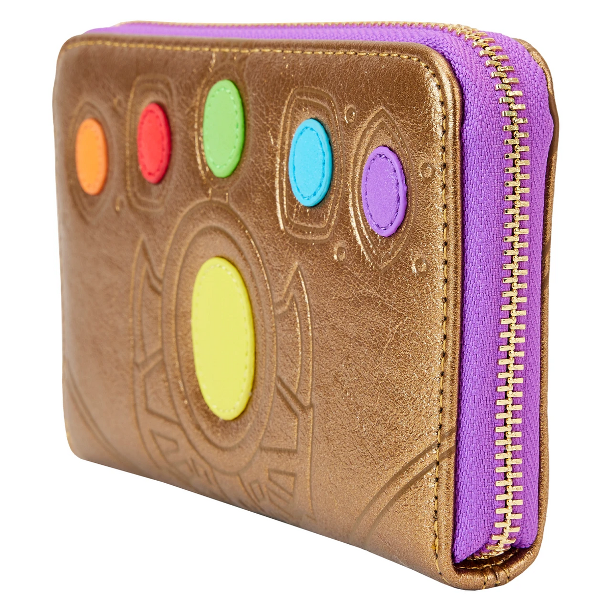 Loungefly Marvel Shine Avengers Thanos Gauntlet Zip-Around Wallet-2