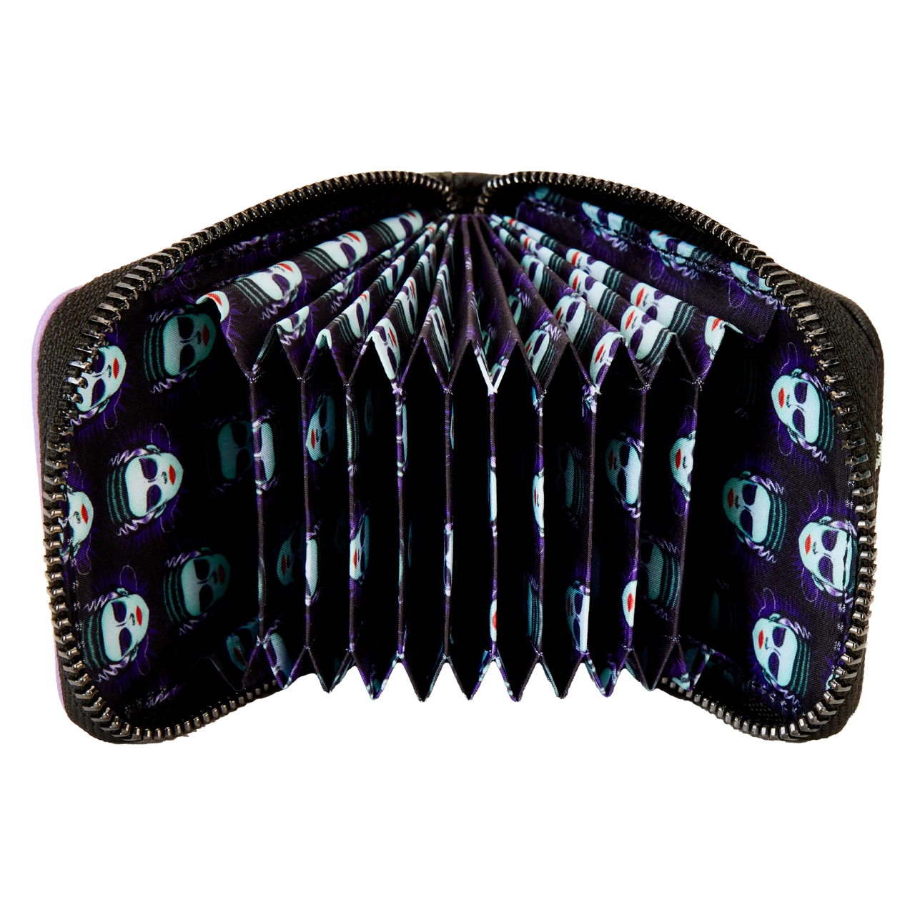 Loungefly Universal Monsters Bride of Frankenstein Neon Mask Accordion Wallet-5