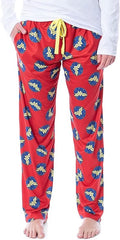 Wonder Woman DC Comics Red AOP Womens Sleep Pajama Pants