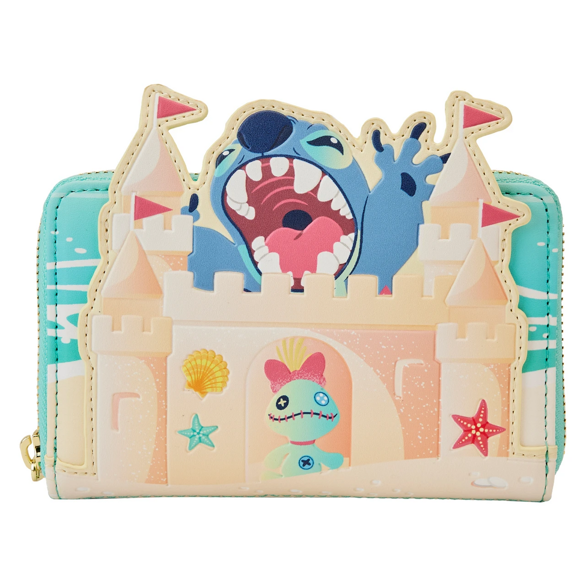 Loungefly Lilo & Stitch Sandcastle Beach Surprise Stitch Zip-Around Wallet-1