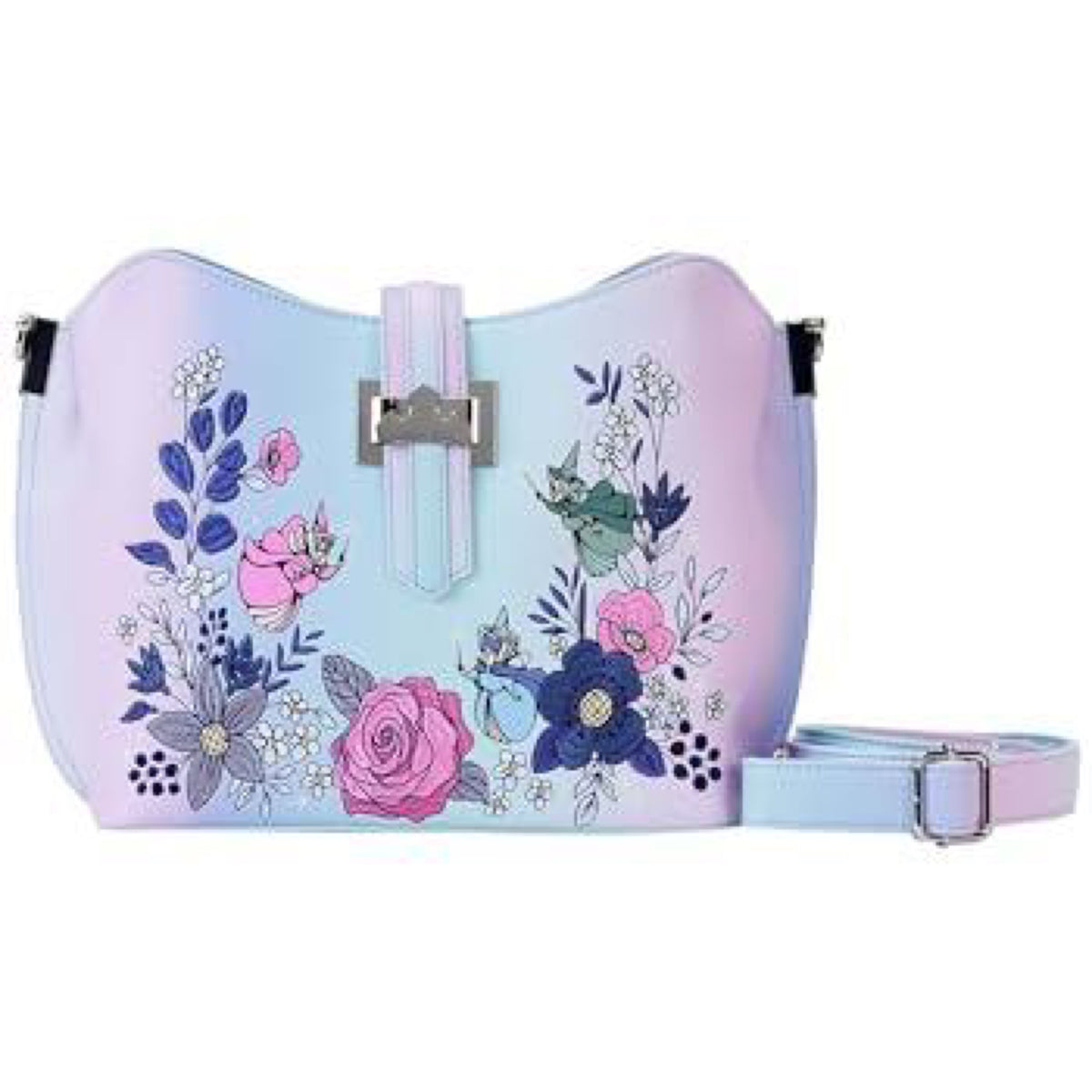 Loungefly Sleeping Beauty 65th Anniversary Floral Crown Crossbody Bag