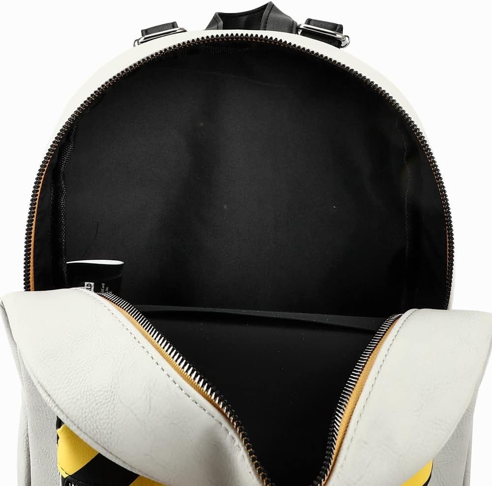Jurassic Park Logo Caution Tape Grey Mini Backpack-zoom-4