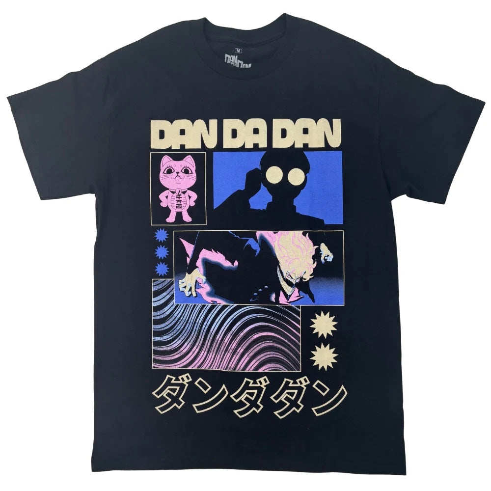 T Shirt Dan Da Dan Purple and Blue SiIhouettes BLK-1