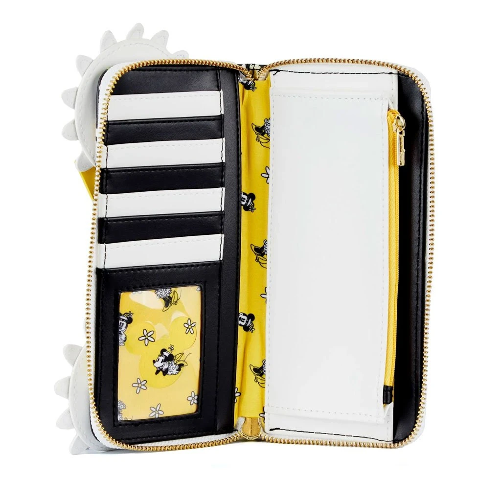 Loungefly Disney Minnie Mouse Daisies Zip Around Wallet-zoom-4