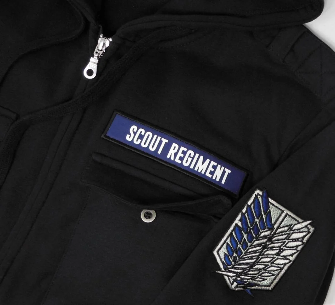 Attack on Titan Scout Regiment Military Zip Hoodie-zoom-2