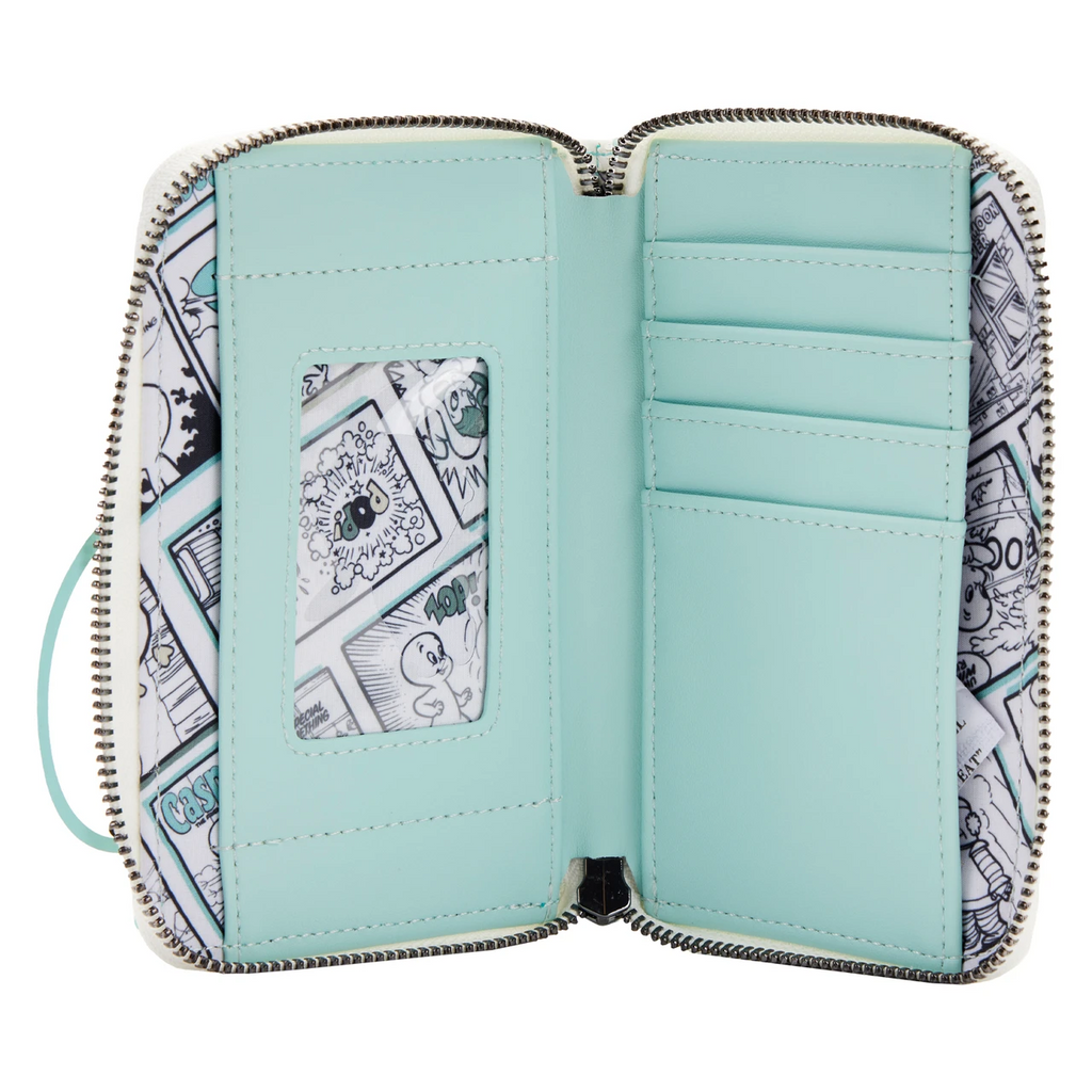 Loungefly Universal Casper The Friendly Ghost Let's Be Friends Zip-Around Wallet