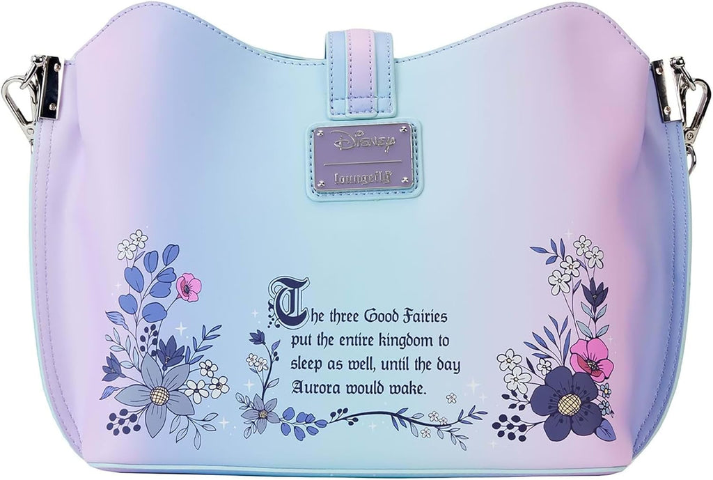 Loungefly Sleeping Beauty 65th Anniversary Floral Crown Crossbody Bag