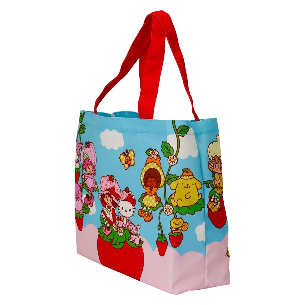 Loungefly Sanrio Hello Kitty & Friends x Strawberry Shortcake Canvas Tote Bag-zoom-4