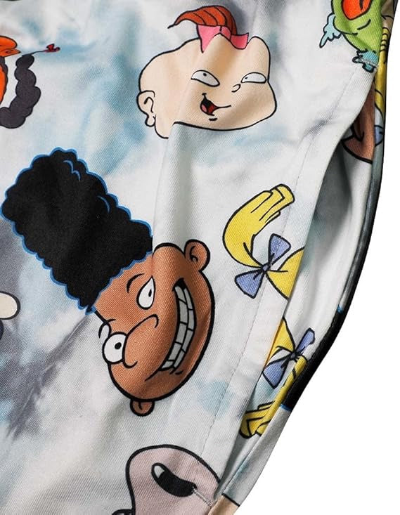 Nickelodeon 90s All Over Print Sleep Pants-Small-zoom-2