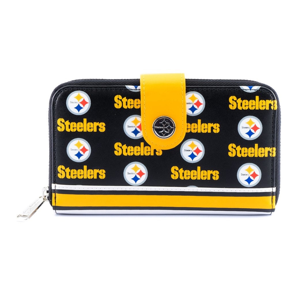 Loungefly NFL Pittsburgh Steelers Logo AOP Bifold Wallet-zoom-1