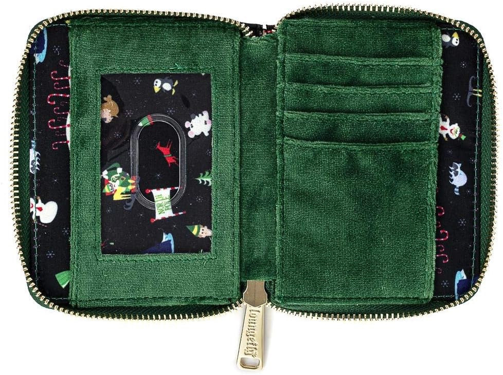 Loungefly Elf Buddy Candy Cane Forest Allover Print Zip-Around Wallet-zoom-4